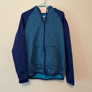 Nike Blue polka-dot Therma-Fit Zip-Up Hoodie